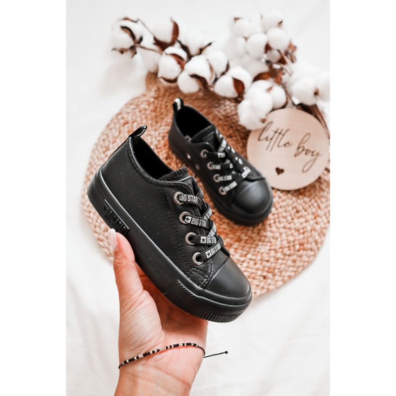 Dětské kožené tenisky Big Star KK374061 Black černý 1