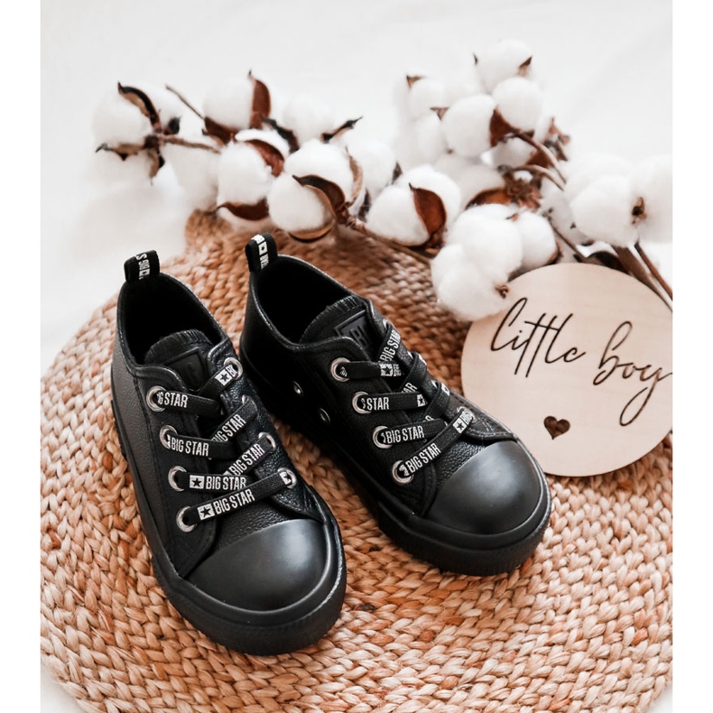 Dětské kožené tenisky Big Star KK374061 Black černý 2
