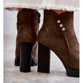 PG1 Semišové Botičky Na Lagerlla Post khaki zelená 2