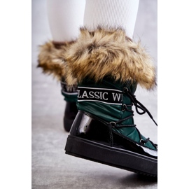 FM1 Dámské šněrovací sněhule zelené Santero zelená 2
