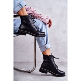 PG1 Dámské Kozačky S Cvoky Černý Rostil černá 1