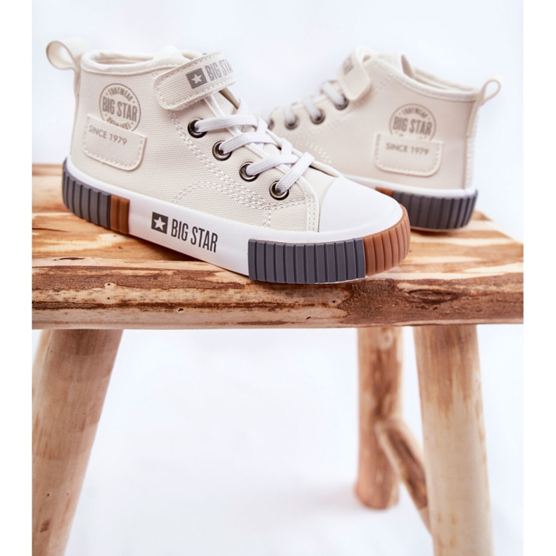 Dětské vysoké tenisky Big Star KK374015 Bílé bílý bílý 1