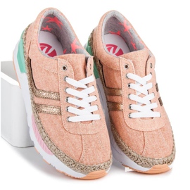 Kylie Šněrovací tenisky, espadrilky růžový 1