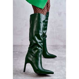 FB2 Ekologické Kožené Boty Na Zelené Rissa zelený 1