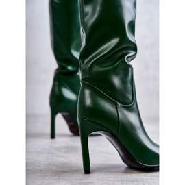 FB2 Ekologické Kožené Boty Na Zelené Rissa zelený 2