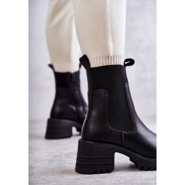 Dámské černé teplé kozačky na vysokém podpatku Abella černá 2 Dámské černé teplé kozačky na vysokém podpatku Abella černá 2