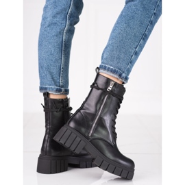 Dámské pracovní Shelovet s ozdobným zipem na svršku černá 1