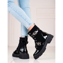 Černé dámské tašky Shelovet s přezkami černá 1