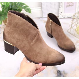 Filippo Béžové semišové teplé dámské kozačky Vinceza béžový 1