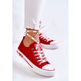 Dámské Materiál Sneakers Big Star KK274104 Červené červený 1