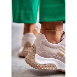 Vinceza Dámská béžová šněrovací sportovní obuv hnědý 2