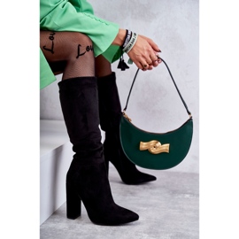 Klasické semišové černé boty Tressa černý 2