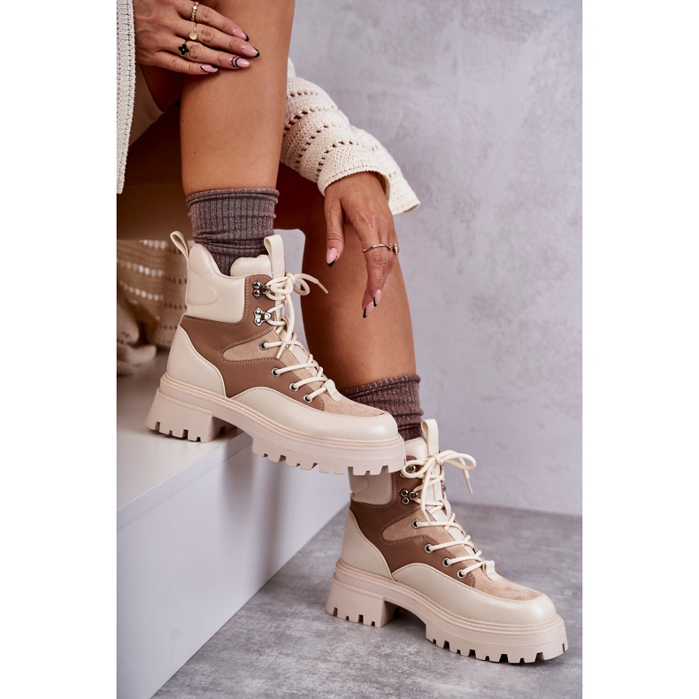 PS1 Teplé boty Trappers Béžovo-hnědé Settimo béžový hnědý vícebarevný 1