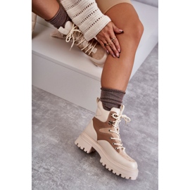 PS1 Teplé boty Trappers Béžovo-hnědé Settimo béžový hnědý vícebarevný 2