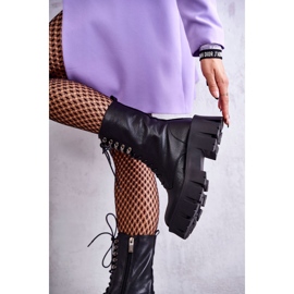Kožené teplé boty GOE KK2N4013 Black černá 2