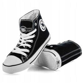 New Age Svázané vysoké tenisky černý 1