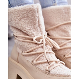 FS1 Dámské sněhule s ovčí kůží béžová Sanna hnědý 1 FS1 Dámské sněhule s ovčí kůží béžová Sanna hnědý 1