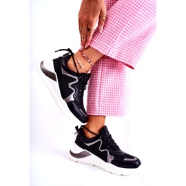 Dámské módní černé sportovní tenisky černá 2 Dámské módní černé sportovní tenisky černá 2