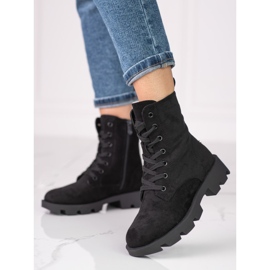 Dámské černé krajkové semišové tašky Shelovet černá 2