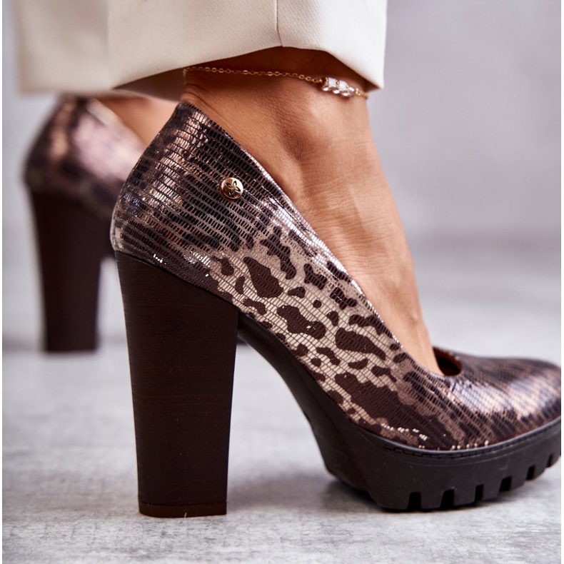 Kožené Lodičky Na Baru Maciejka 02629-02 Hnědá hnědý 2