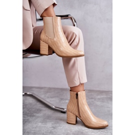 Hadí kožené kozačky La.Fi 260038BE-XC Béžová béžový 1