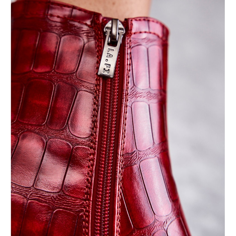 PL4 Boty Snake Eco-Leather La.Fi 260038R-XC Red červený 1
