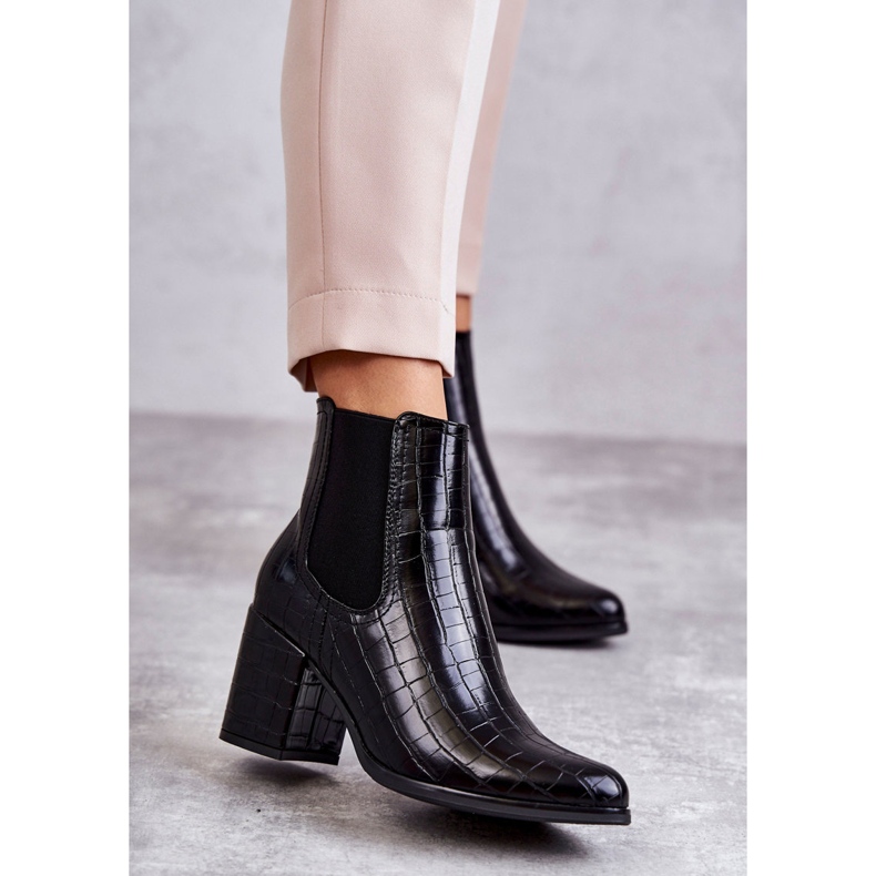 PL4 Hadí kožené kozačky La.Fi 260038B-XC Black černá 1 PL4 Hadí kožené kozačky La.Fi 260038B-XC Black černá 1