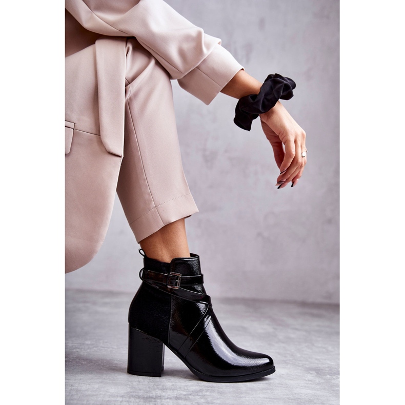 PL4 Módní lakované kozačky La.Fi 260037B-LA Černá černý 1