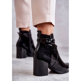 PL4 Módní lakované kozačky La.Fi 260037B-LA Černá černý 2