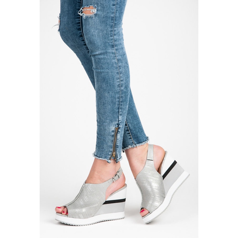 Vices Pohodlné boty na klínku šedá 2