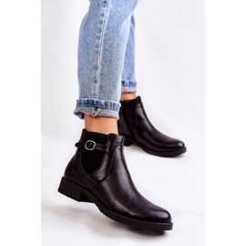 PJ1 Dámské teplé boty Jodhpur Black Janette černý 1