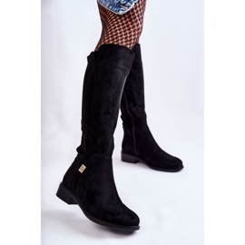 S.Barski Semišové ploché boty Giulia černá černý 1