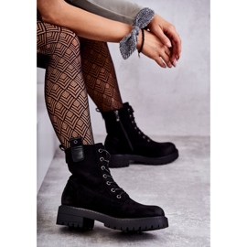 PJ1 Černé Ritta teplé semišové šněrovací boty černá 1 PJ1 Černé Ritta teplé semišové šněrovací boty černá 1