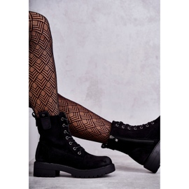 PJ1 Černé Ritta teplé semišové šněrovací boty černá 2 PJ1 Černé Ritta teplé semišové šněrovací boty černá 2