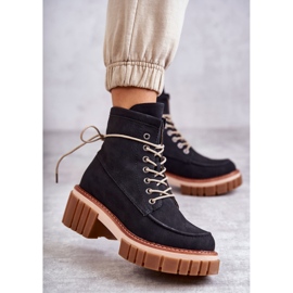 Dámské módní zateplené boty Černá Gerda černý 1