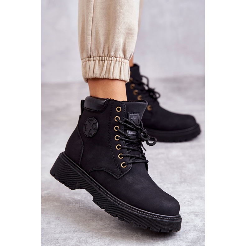 Kožené teplé boty černá Felizia černý 1