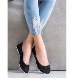 New Age Sportovní balerínky s mašlí černá 2