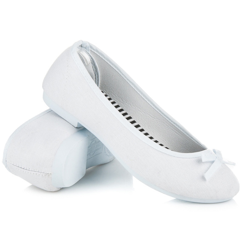 New Age Sportovní baleríny s mašlí bílý 1