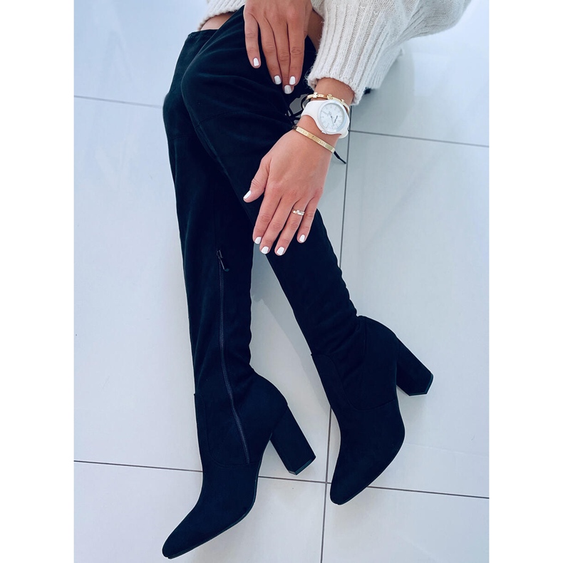 Černé černé podpatky černý 1