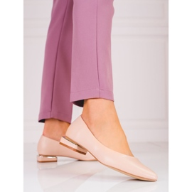 Dámské béžové lodičky na nízkém podpatku Shelovet béžový 1