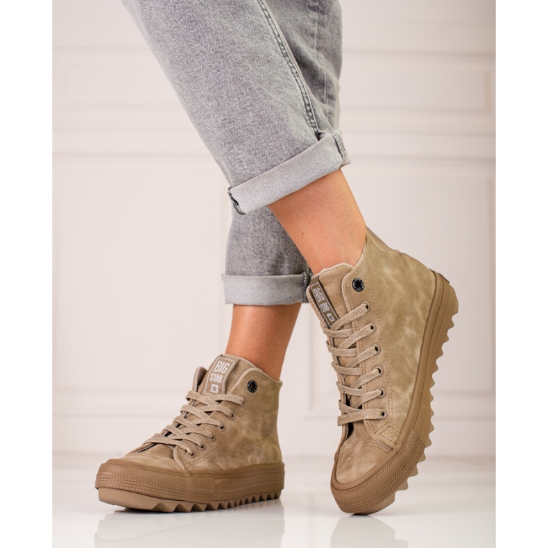 Dámské tenisky Big Star EE274071 béžový 1 Dámské tenisky Big Star EE274071 béžový 1