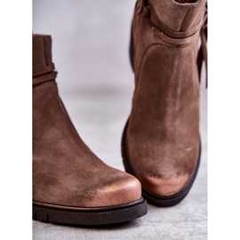 Dámské semišové kozačky Maciejka 05720-14 Světle hnědé hnědý 2