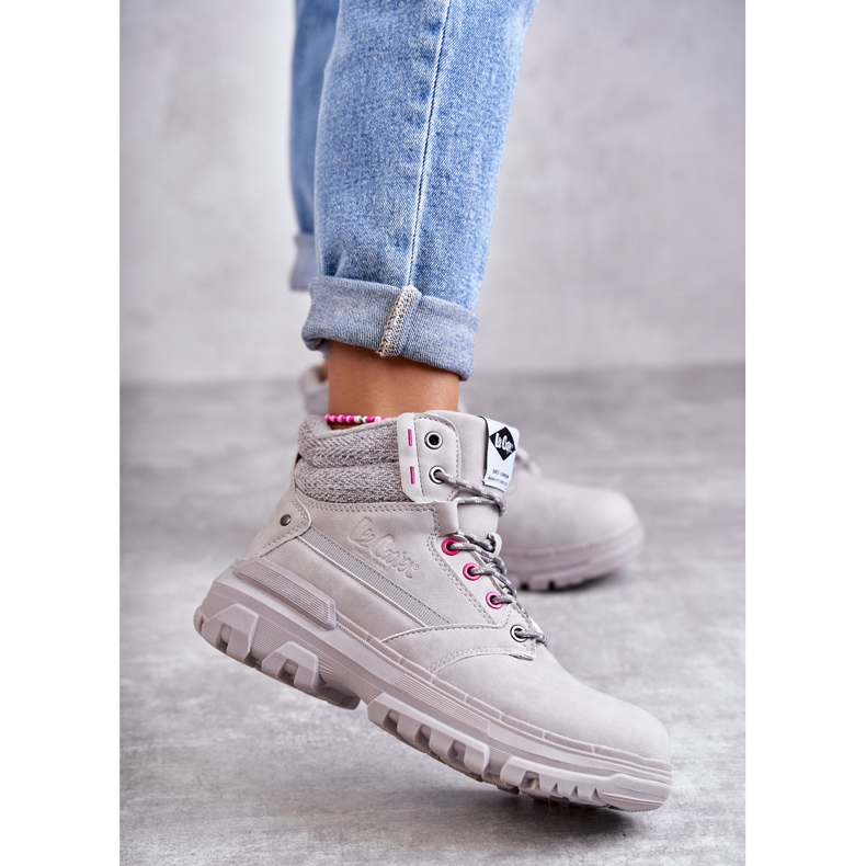 Dámské zateplené boty Lee Cooper LCJ-22-01-1373 šedé šedá 2