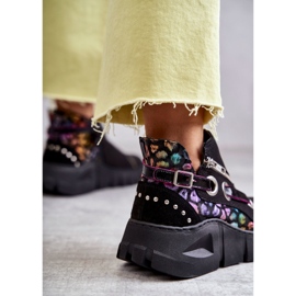 Kožené boty Maciejka s fleky 05660-20 Černá vícebarevný 2