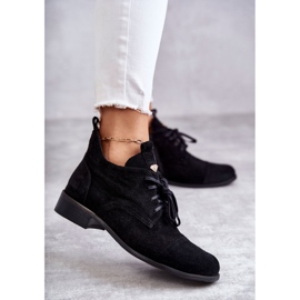 Semišové kozačky se šněrováním Nicole 2781 Black černý 1