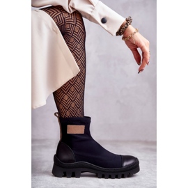 Dámské látkové kozačky Nicole 2703 Black černá 1