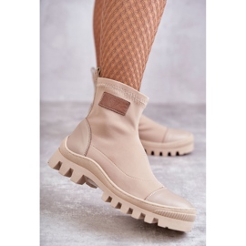 Dámské látkové kozačky Nicole 2703 Beige béžový 1