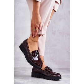 Sergio Leone Lakované Mokasíny Na Burgundské Platformě Kjersti červené 2 Sergio Leone Lakované Mokasíny Na Burgundské Platformě Kjersti červené 2