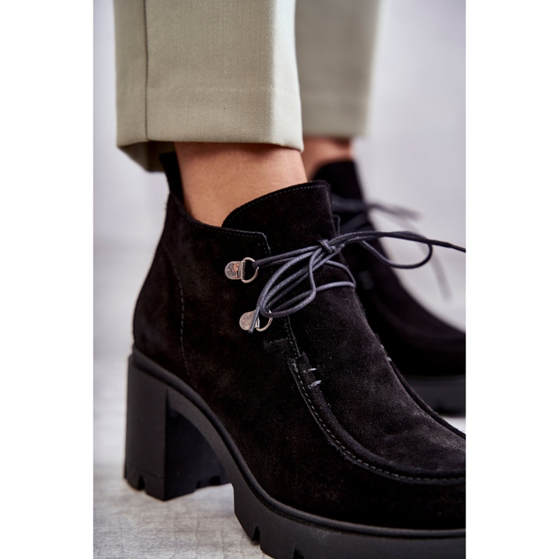 Dámské semišové boty se zavazováním černá Marianne 2 Dámské semišové boty se zavazováním černá Marianne 2