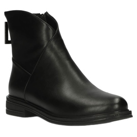 Kožené boty Jodhpur boty Filippo DBT4077 černá 1